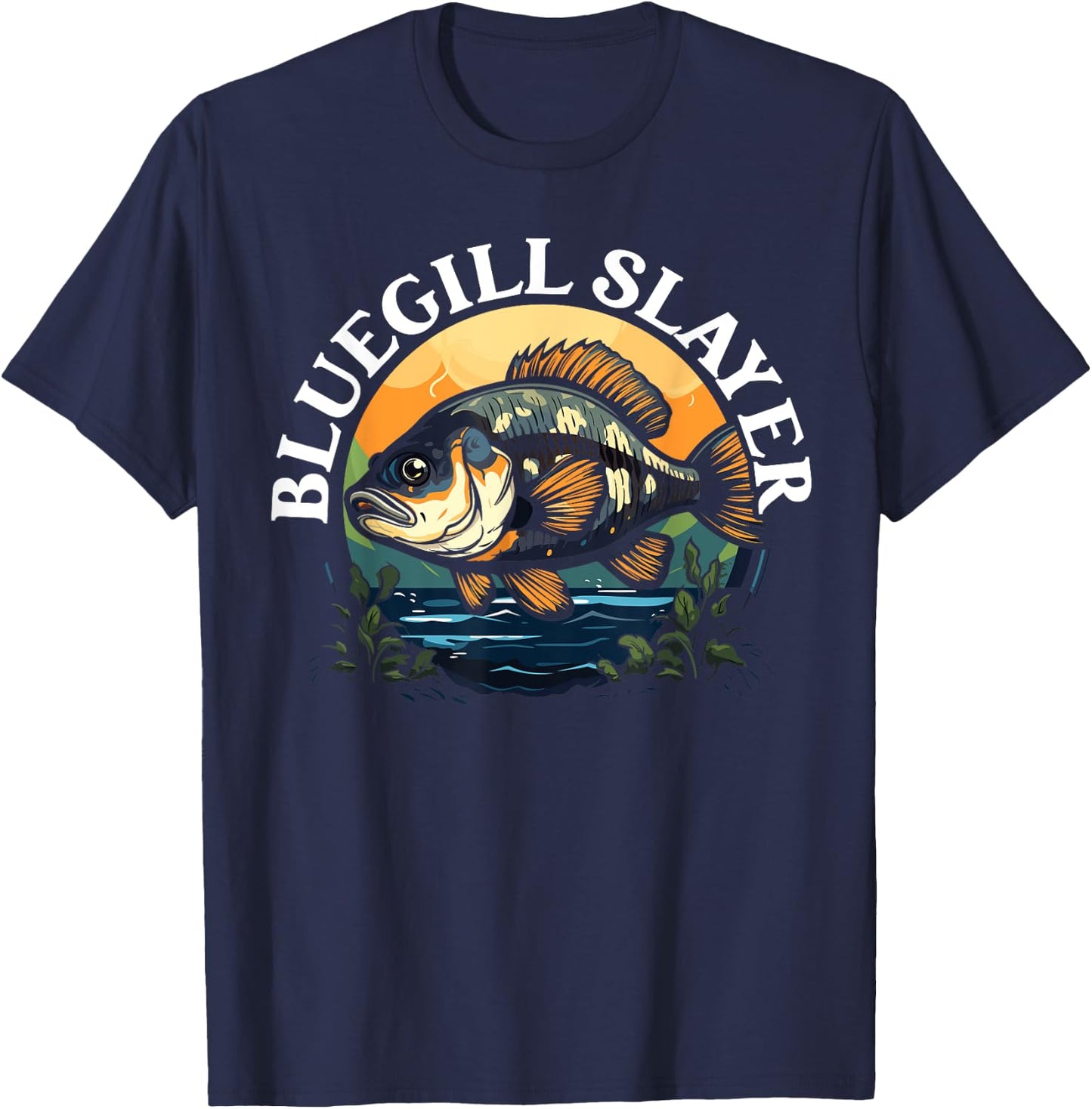 Bluegill Fishing Freshwater Fish Catcher Fisherman T-Shirt - T-Shirt | Navy