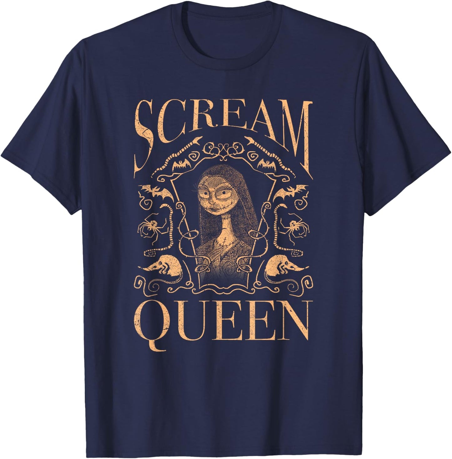 Disney The Nightmare Before Christmas Halloween Scream Queen T-Shirt - T-Shirt | Navy