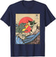 TRex Vs Cat Japanese T-Shirt - T-Shirt | Navy
