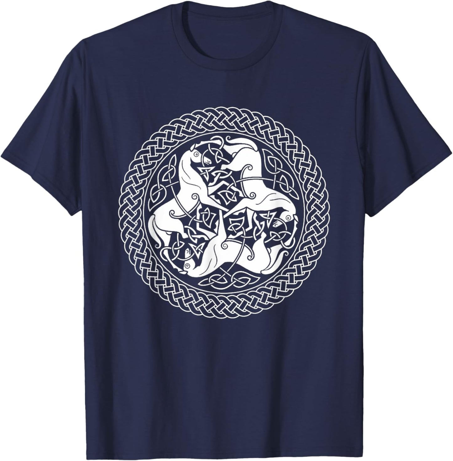 Epona Celtic Horse Knot Ring T-Shirt - T-Shirt | Navy