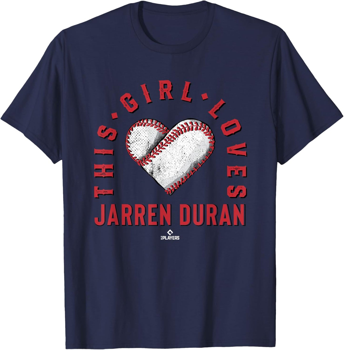 This Girl Loves Jarren Duran Jarren Duran Boston MLBPA T-Shirt - T-Shirt | Navy