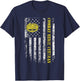 U.S Army Combat Medic Veteran Military American Flag Vintage T-Shirt - T-Shirt | Navy