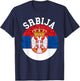 Srbija Serbia Serbian Flag Serbian Roots Serbian Pride T-Shirt - T-Shirt | Navy