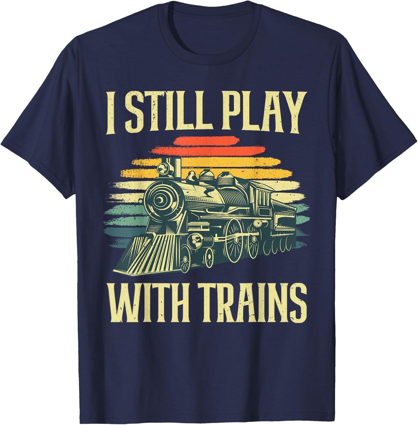 Funny Train Women Locomotive Vehicle Train Driver T-Shirt - T-Shirt | Navy