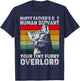 Happy Father's Day Human Servant Your Tiny Furry Overlord T-Shirt - T-Shirt | Navy