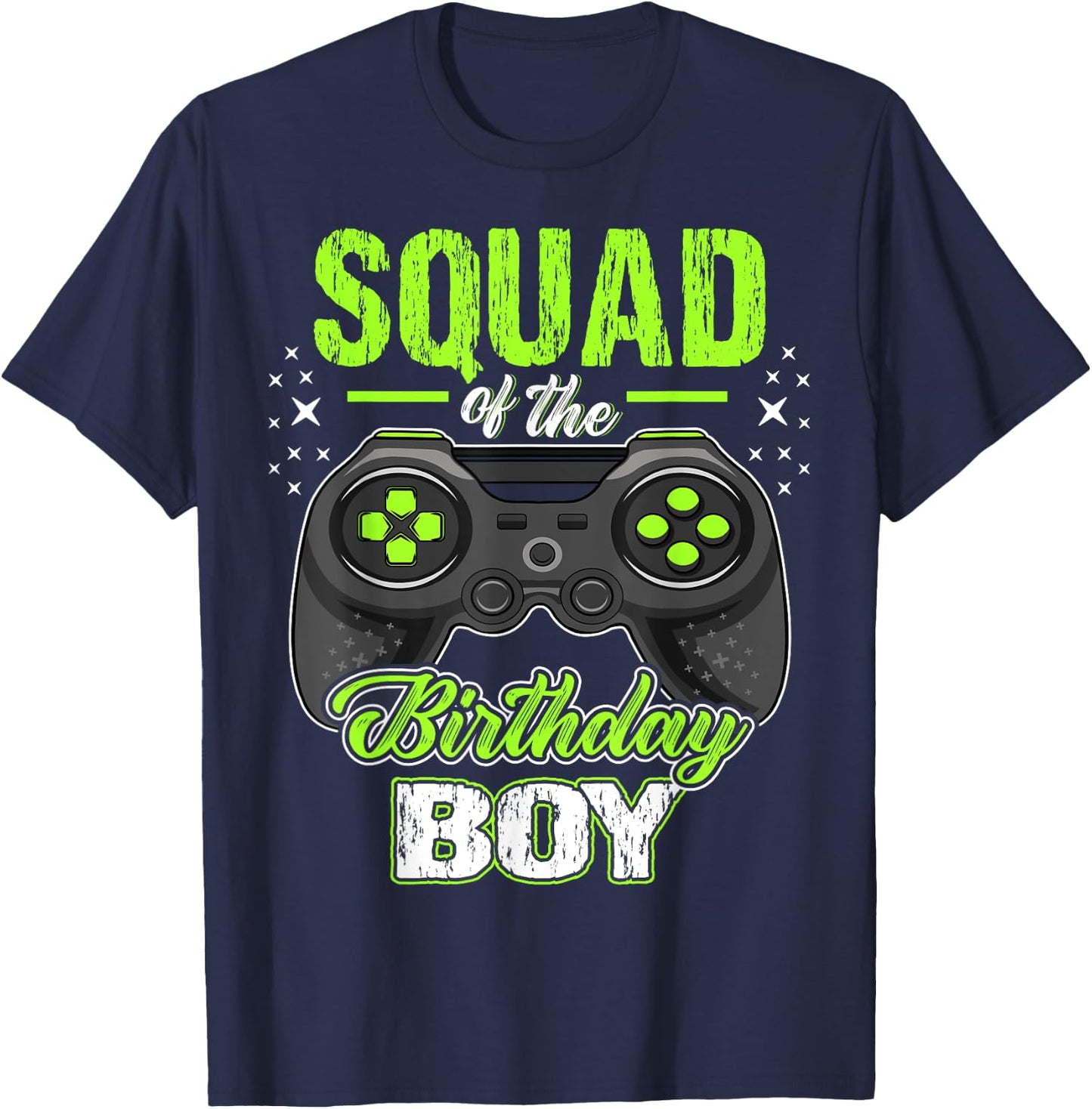 Squad of the Birthday Boy Matching Video Gamer Birthday T-Shirt - T-Shirt | Navy