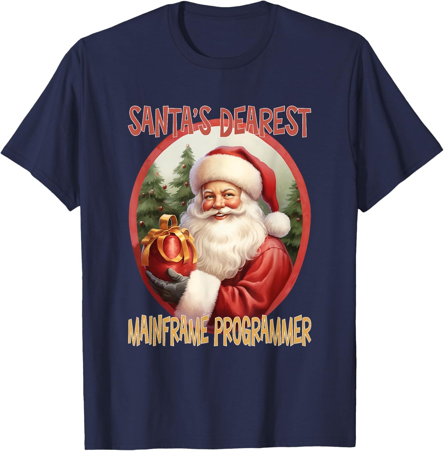 Mainframe Programmer Christmas Holiday Love Xmas T-Shirt - T-Shirt | Navy