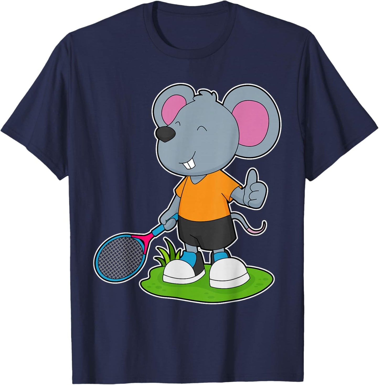 Mouse Tennis Tennis racket Sports T-Shirt - T-Shirt | Navy