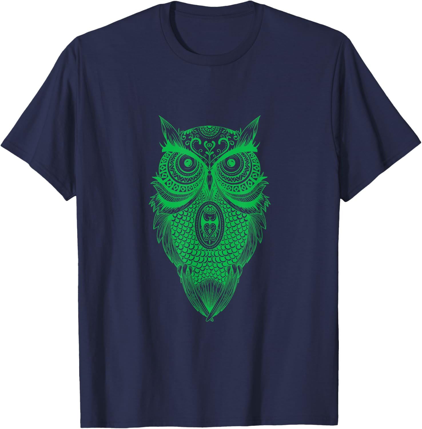 The Magnus Archives Green Mystical Owl T-Shirt - T-Shirt | Navy
