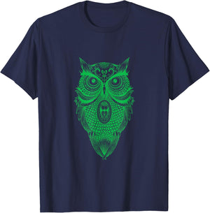 The Magnus Archives Green Mystical Owl T-Shirt - T-Shirt | Navy