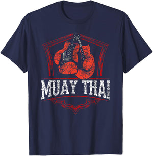 Muay Thai Martial Arts Fighter Boxing Hobby T-Shirt - T-Shirt | Navy