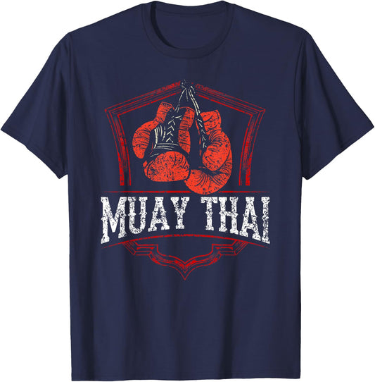 Muay Thai Martial Arts Fighter Boxing Hobby T-Shirt - T-Shirt | Navy