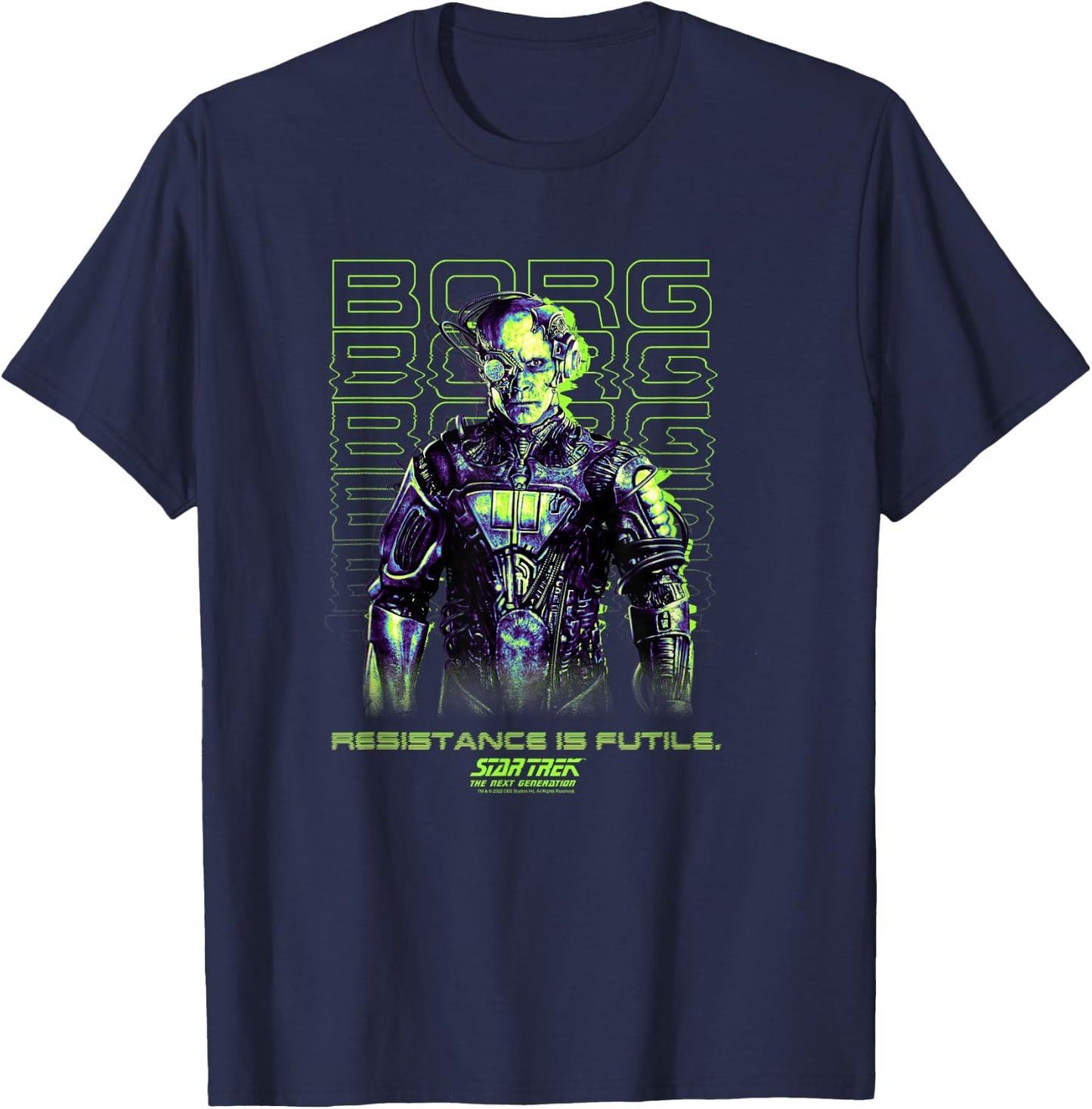 Star Trek: The Next Generation Resistance is Futile Borg T-Shirt - T-Shirt | Navy