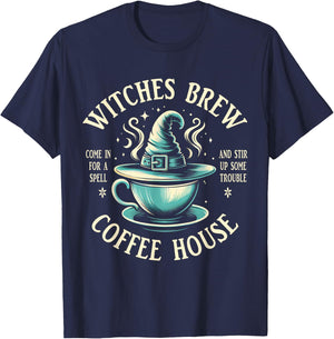 Funny Wicca Witchy Witchcraft | Witches Brew Coffee T-Shirt - T-Shirt | Navy