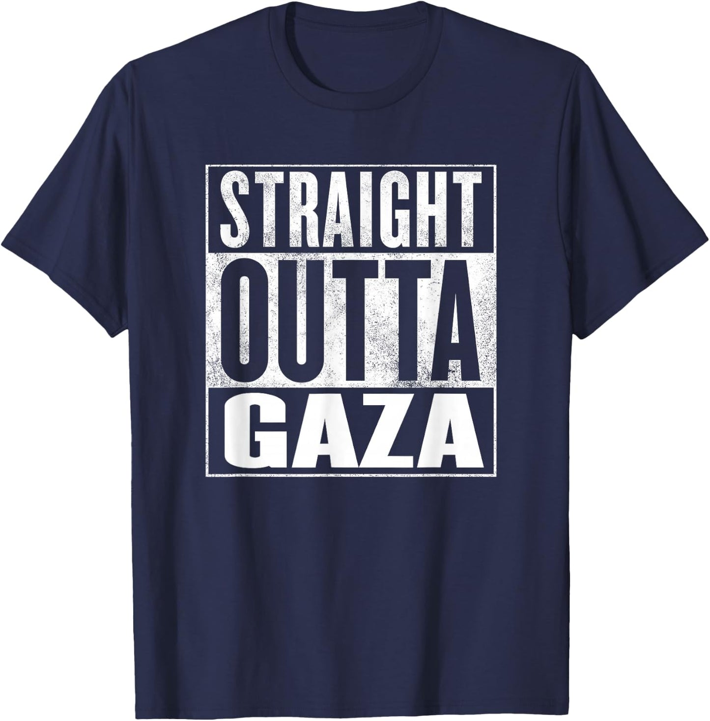 Gaza Apparel - Straight Outta Gaza T-Shirt - T-Shirt | Navy