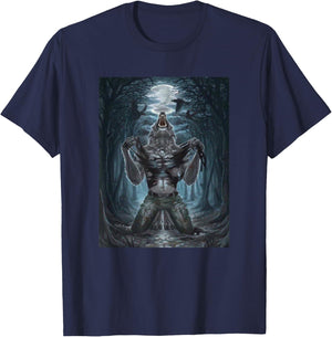 Werewolf Ripping Off Meme T-Shirt - T-Shirt | Navy