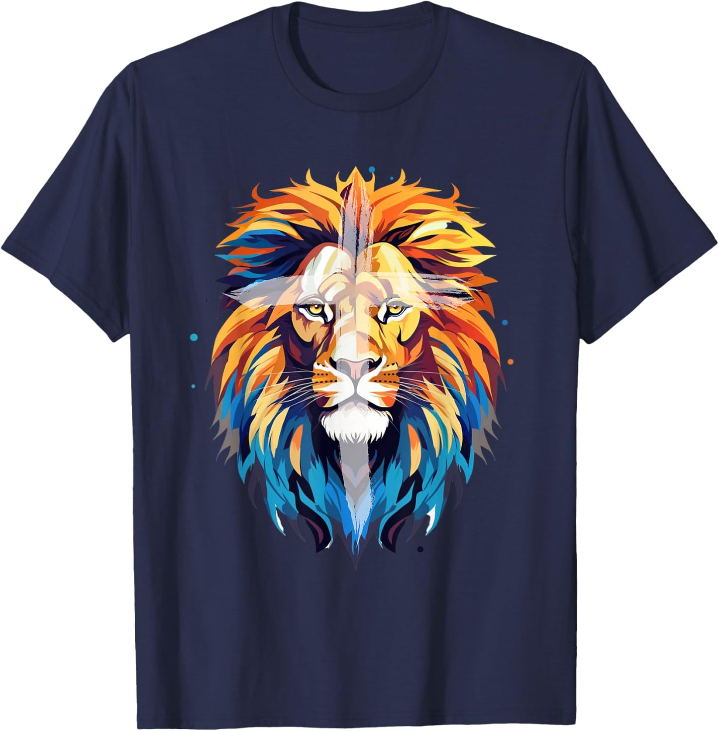 Jesus Lion of Judah Jesus Cross Faith Christian Kid Men Girl T-Shirt - T-Shirt | Navy