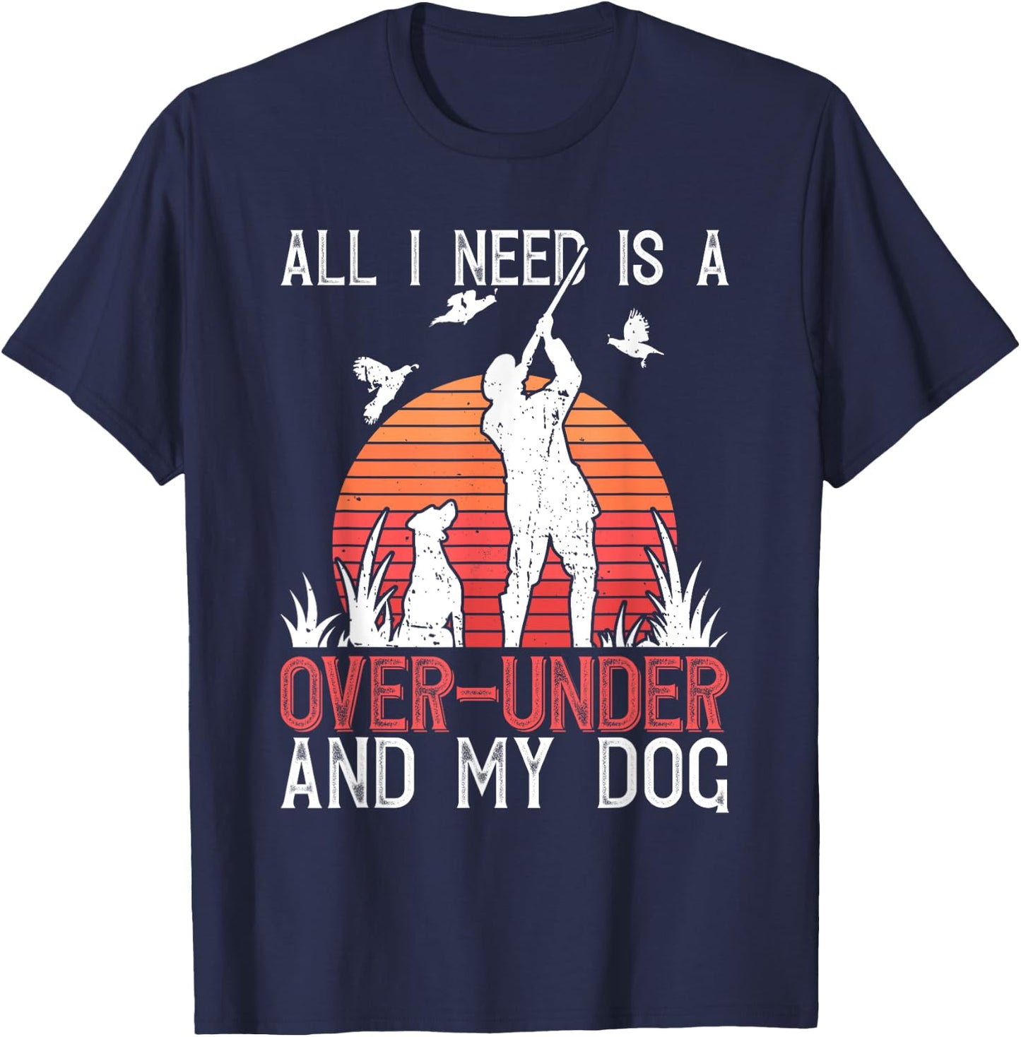 Quail Hunter And Upland Game Hunting Dog Owner Men Women T-Shirt - T-Shirt | Navy