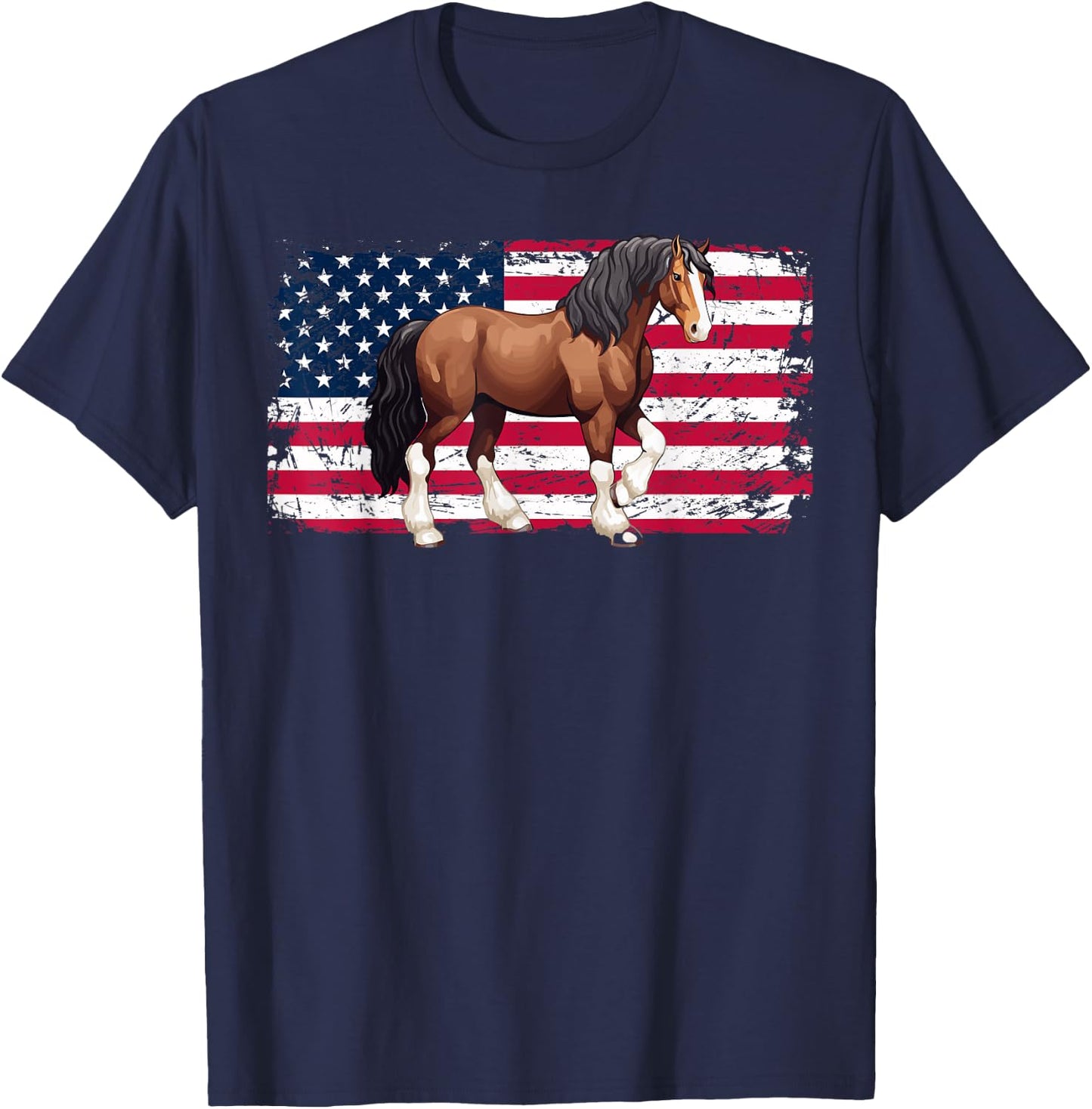 Clydesdale Horse Owner Horse Lover Horseback Riding T-Shirt - T-Shirt | Navy