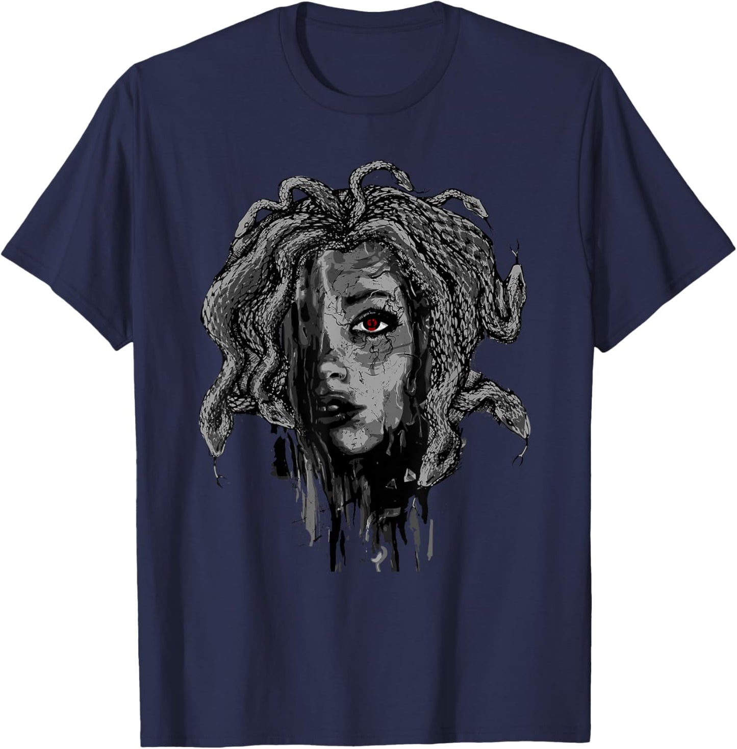 Mythical Creature Medusa Greek Mythology Gorgons T-Shirt - T-Shirt | Navy