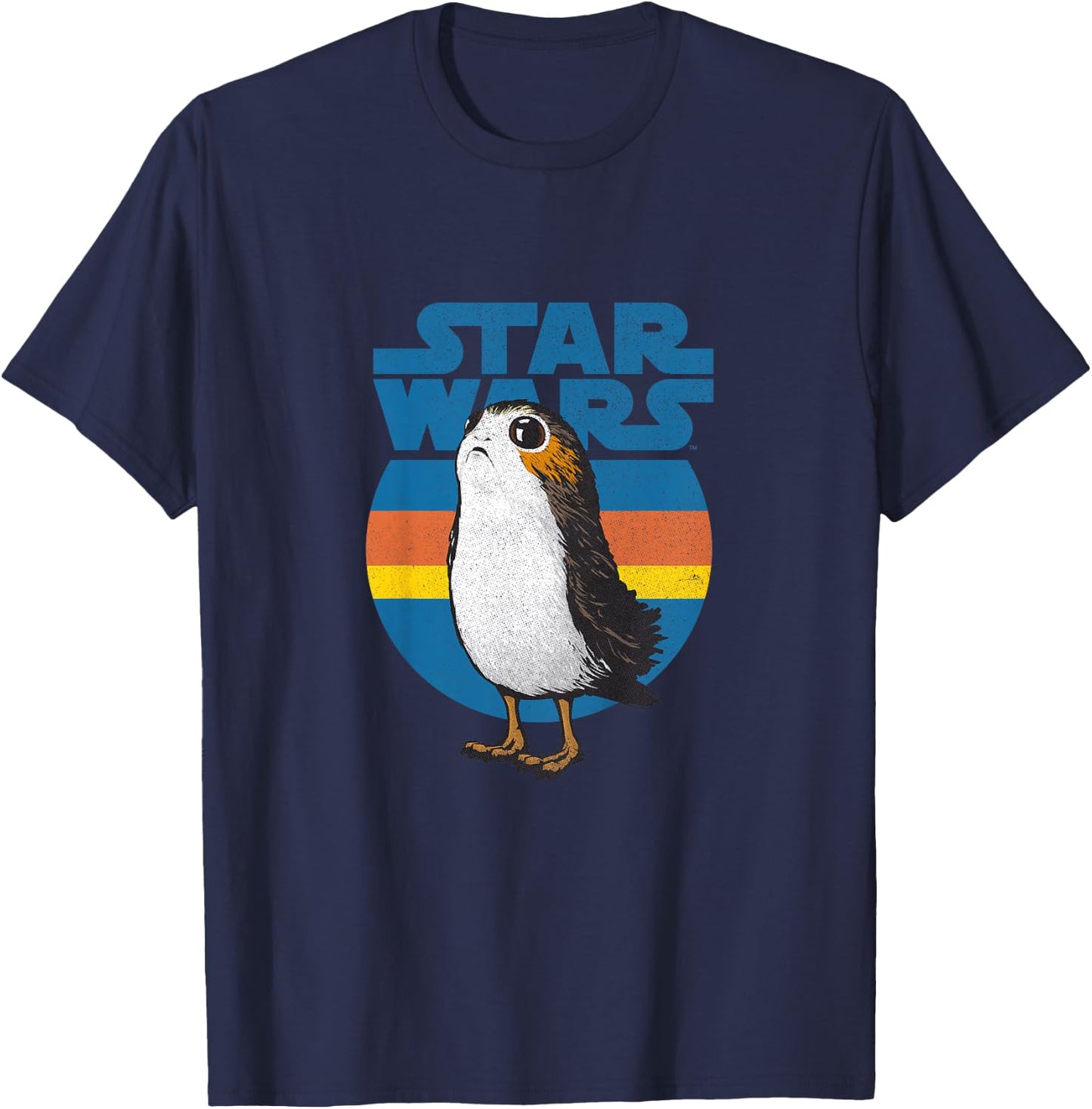 Kids Star Wars: The Last Jedi Vintage Seventies Porg Stripe T-Shirt - T-Shirt | Navy