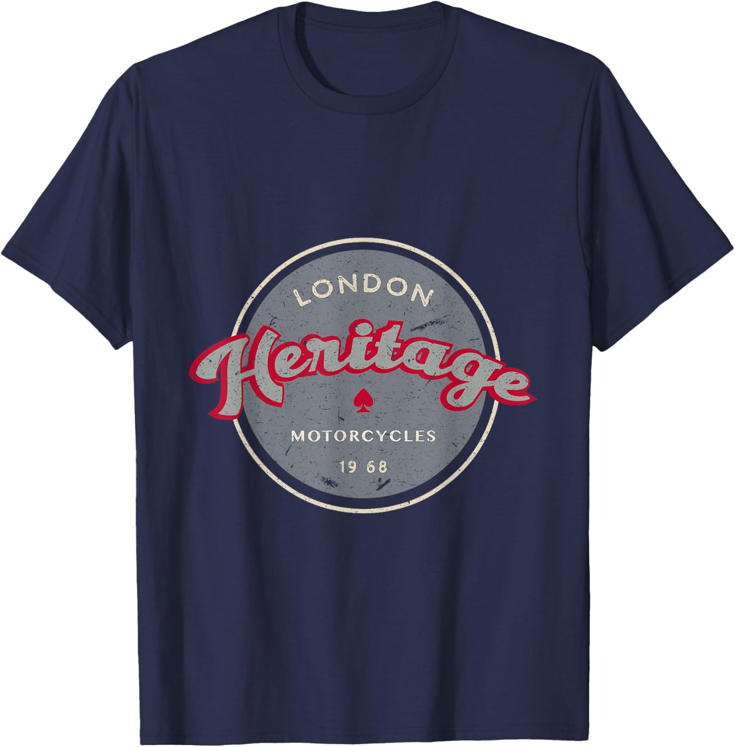 Motorcycle Retro Ace Café Hotrod Vintage T-Shirt - T-Shirt | Navy