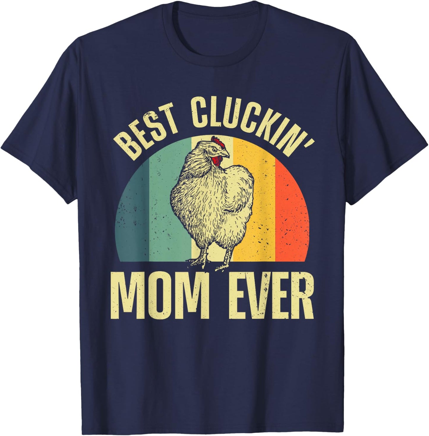 Best Chicken Mom Girls Cluckin Farm Chicken Lovers T-Shirt - T-Shirt | Navy