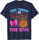 Free Throws or Pink Bows Pregnancy Basketball Pink or Blue T-Shirt - T-Shirt | Navy