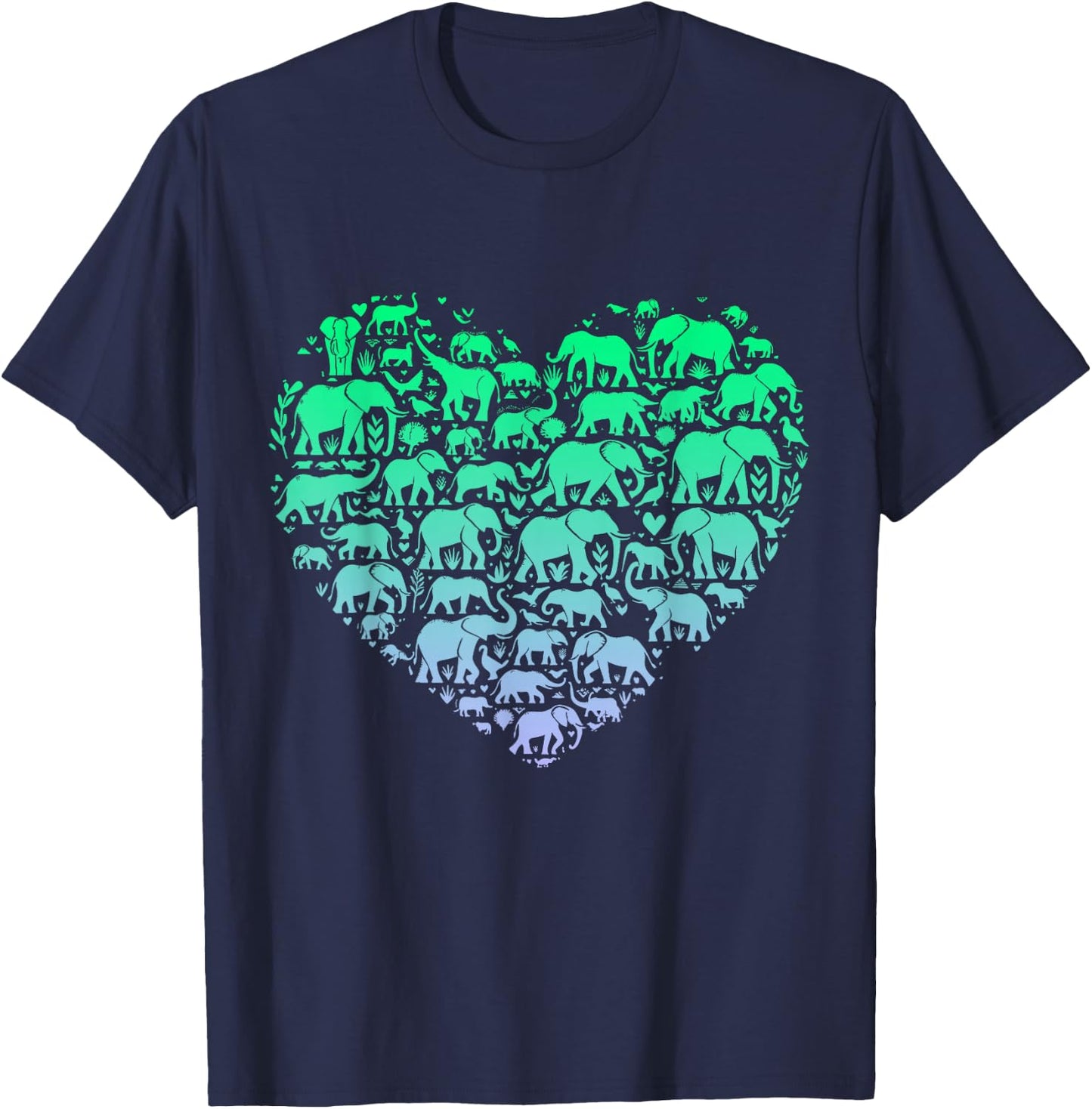 Silhouette Elephants Stuff for Elephant Lover Boys Elephant T-Shirt - T-Shirt | Navy