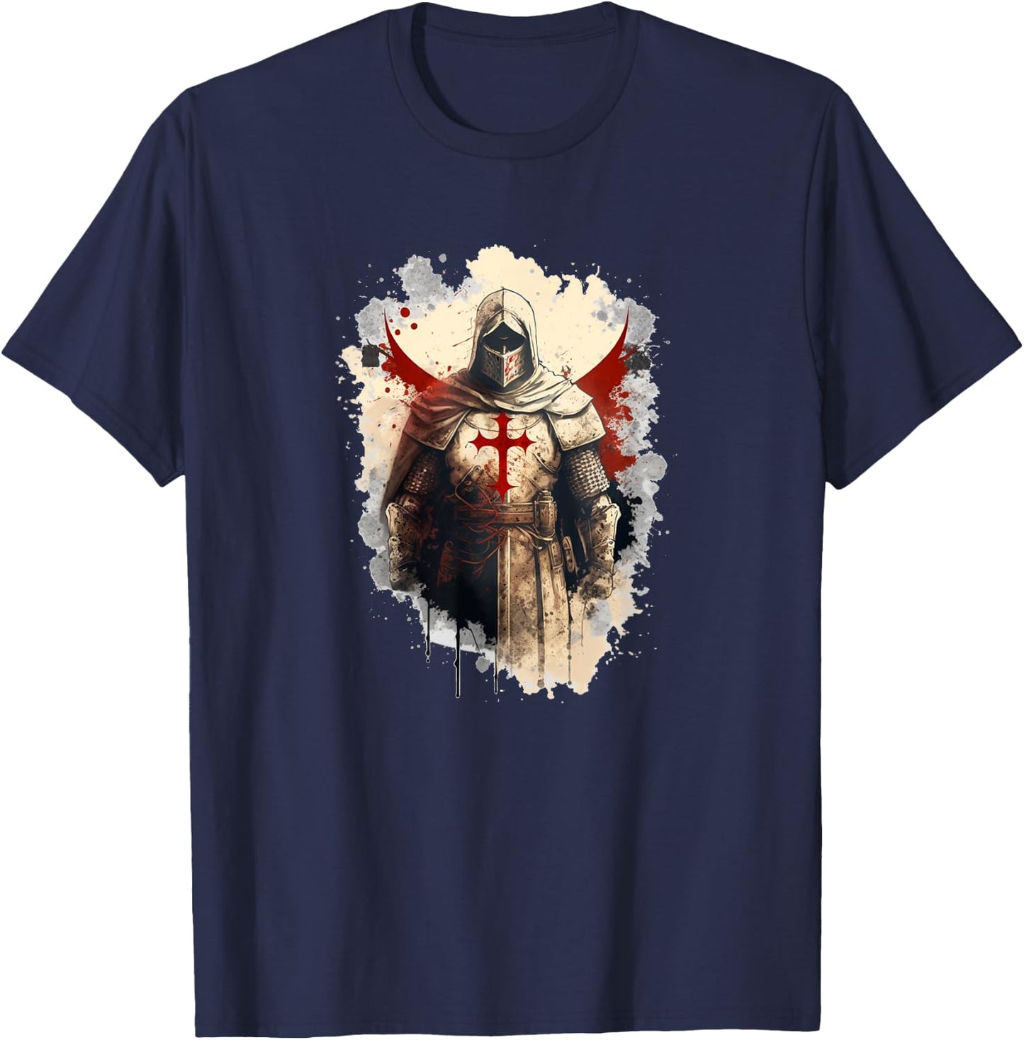 Medieval Templar Knights Christians T-Shirt - T-Shirt | Navy