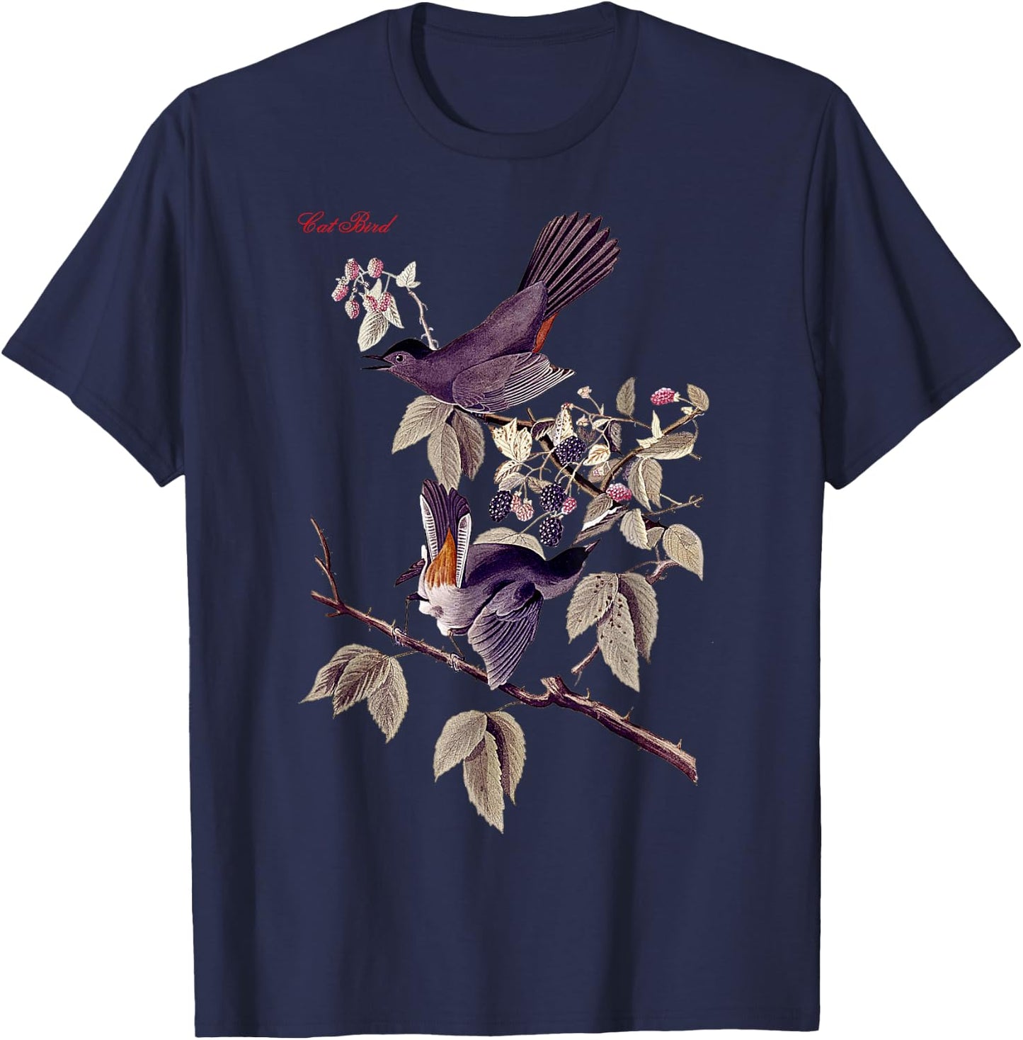 Audubon Cat Bird North American Birds Education Nature T-Shirt - T-Shirt | Navy