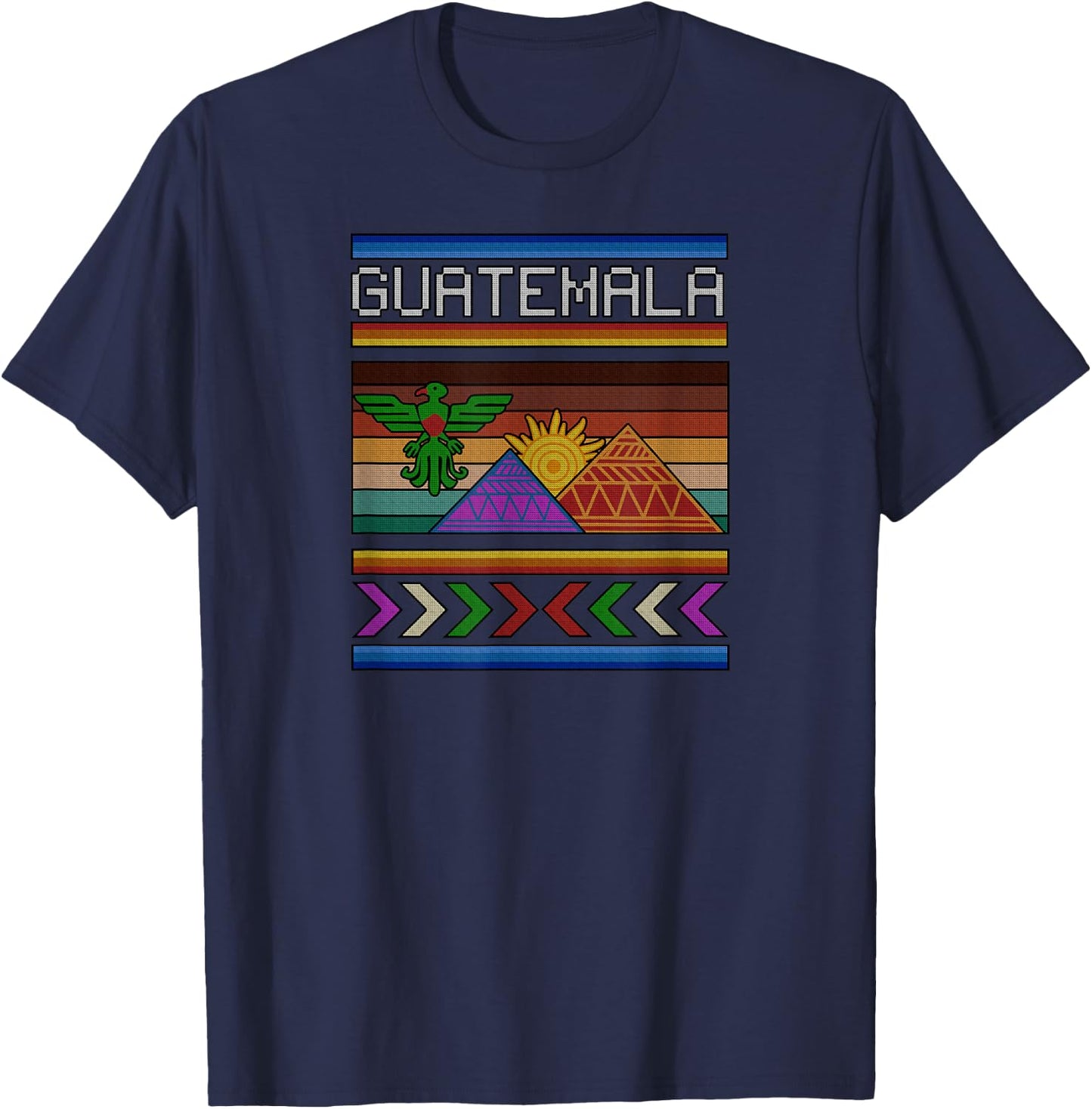 Guatemala Guate ancient Ancient Mayan Quetzal National Bird T-Shirt - T-Shirt | Navy