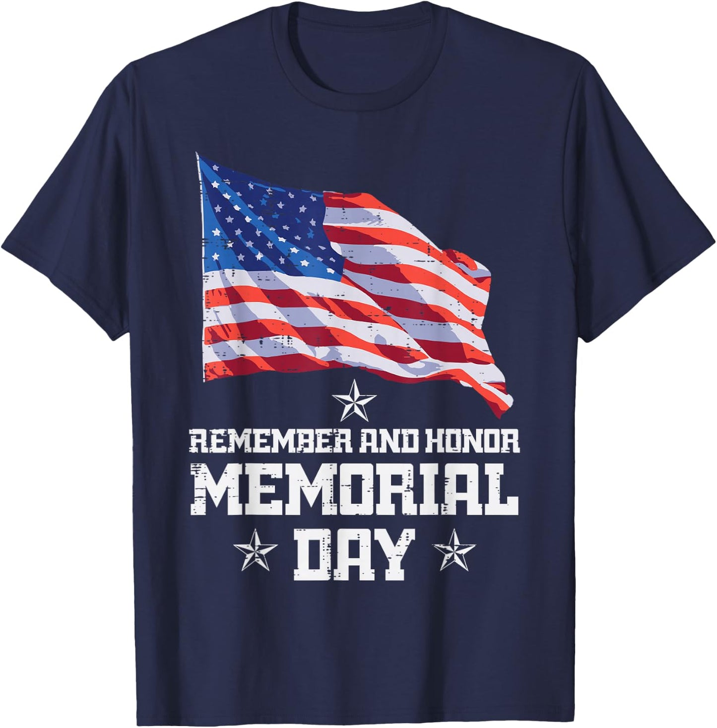 Memorial Day America Flag Remember Honor Men Women Kids Teen T-Shirt - T-Shirt | Navy