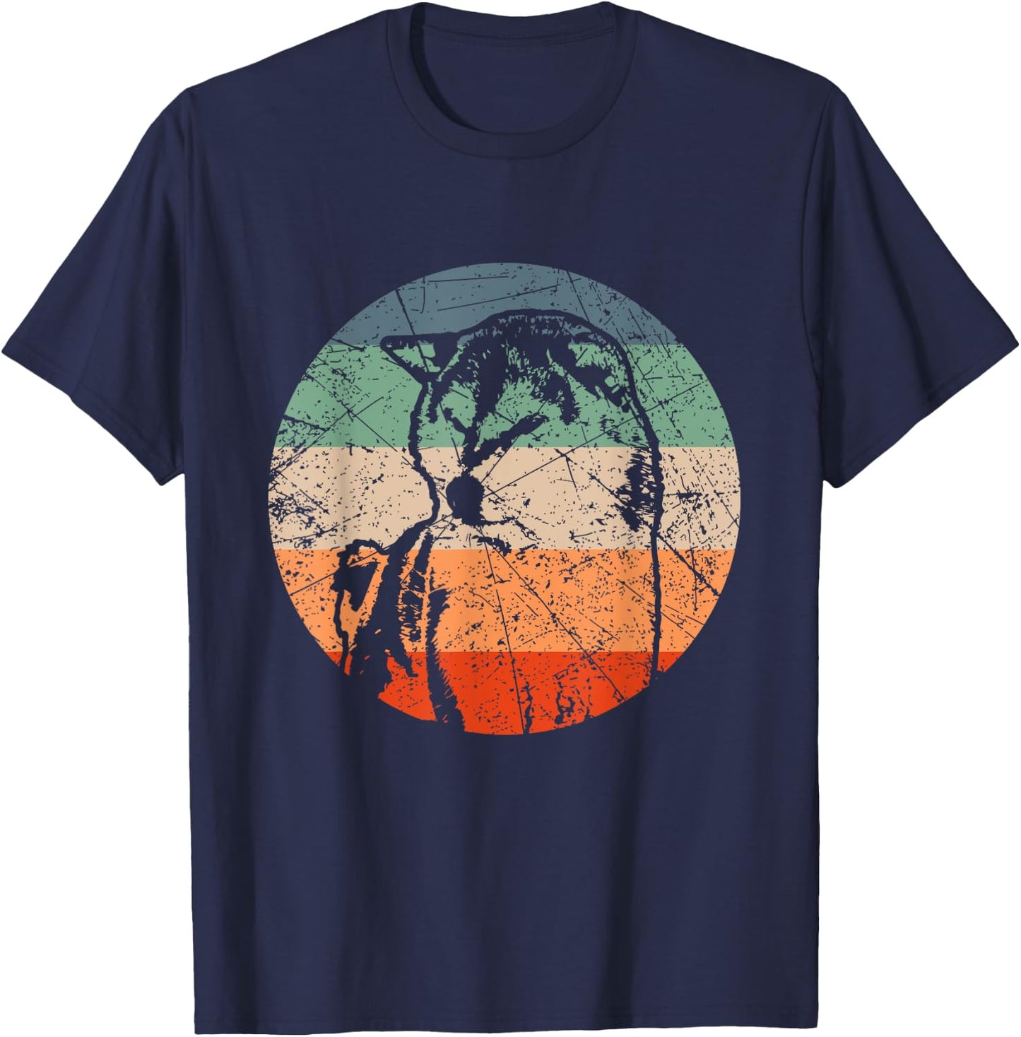 Retro Dog Silhouette - Vintage Shiba Inu Women T-Shirt - T-Shirt | Navy