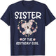Sister 1st First Birthday Koala Sister Of The Birthday Girl T-Shirt - T-Shirt | Navy