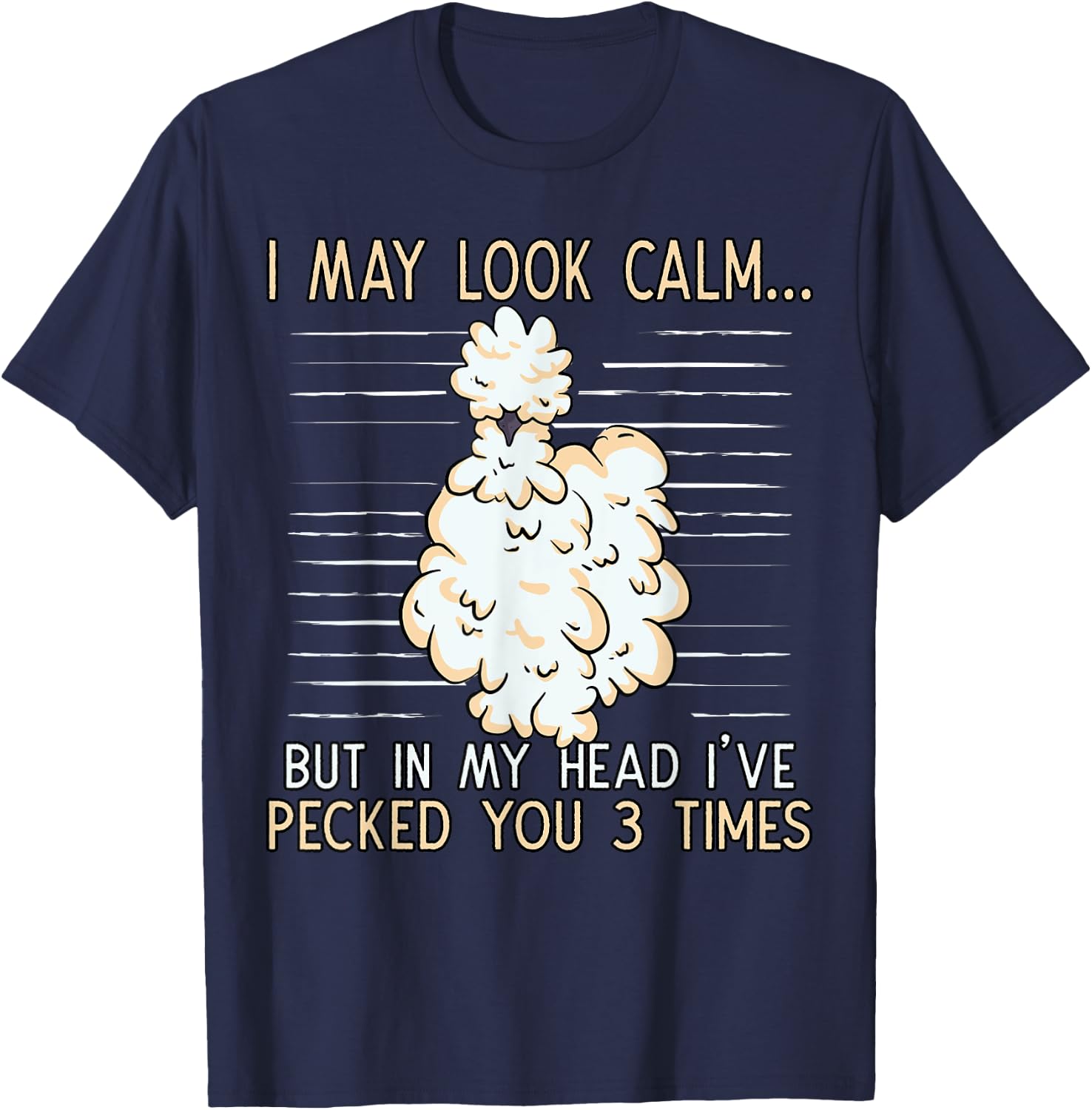 Silkie Chicken Farming Farmer Crazy Chinese Silky Chicken T-Shirt - T-Shirt | Navy