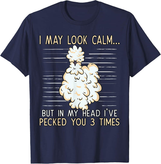 Silkie Chicken Farming Farmer Crazy Chinese Silky Chicken T-Shirt - T-Shirt | Navy
