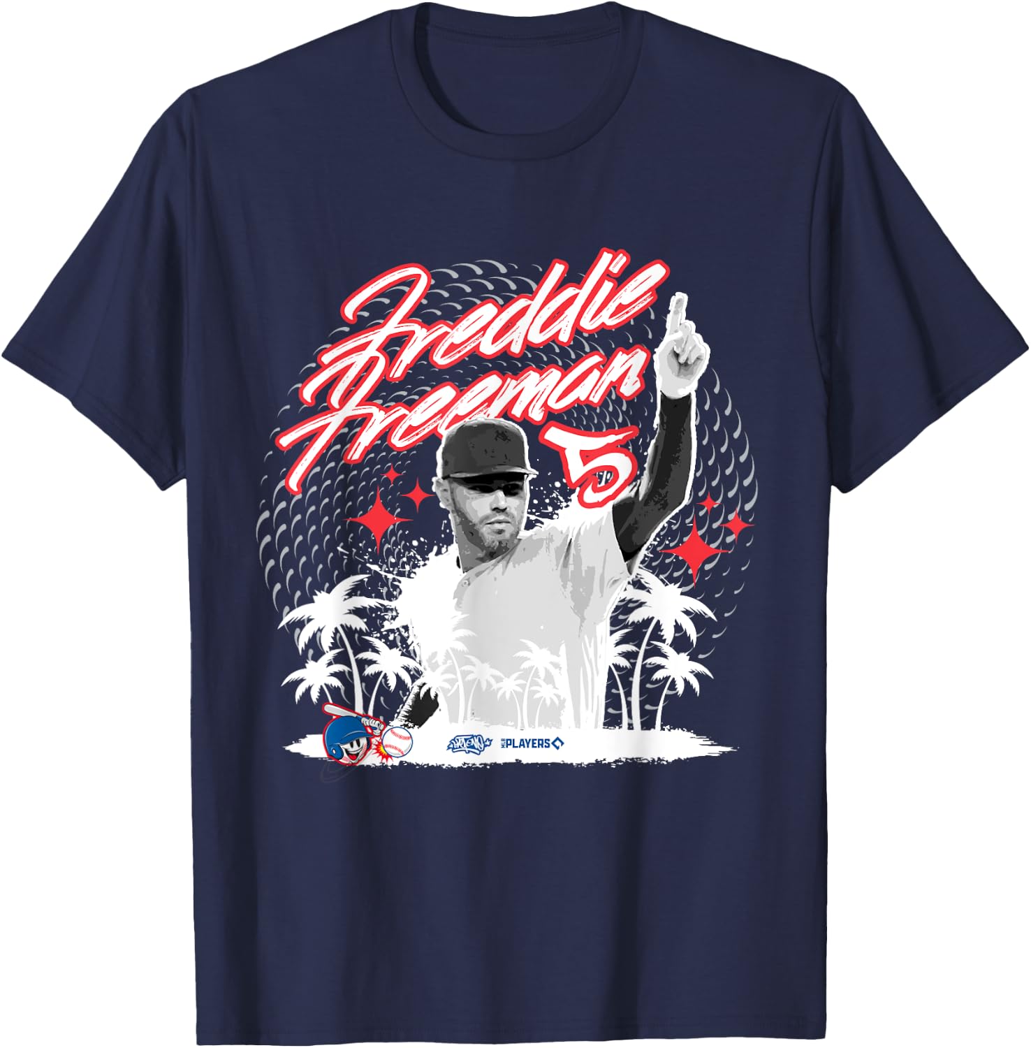 Freddie Freeman Los Angeles Baseball Sket One x MLB Players T-Shirt - T-Shirt | Navy