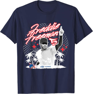 Freddie Freeman Los Angeles Baseball Sket One x MLB Players T-Shirt - T-Shirt | Navy