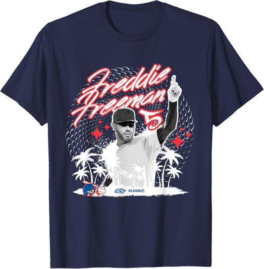 Freddie Freeman Los Angeles Baseball Sket One x MLB Players T-Shirt - T-Shirt | Navy