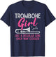 Trombone Girl Like A Regular Girl Funny Trombone Player T-Shirt - T-Shirt | Navy