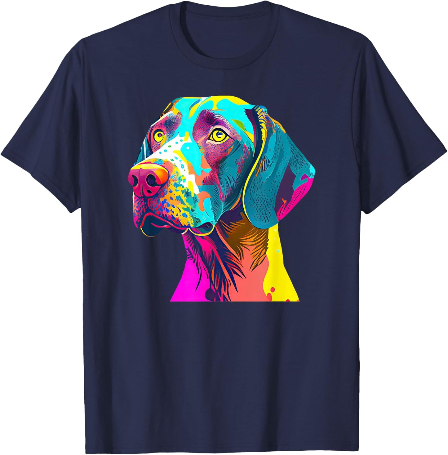 German Pointer Lovers Pop Art German Short Haired Pointer T-Shirt - T-Shirt | Navy