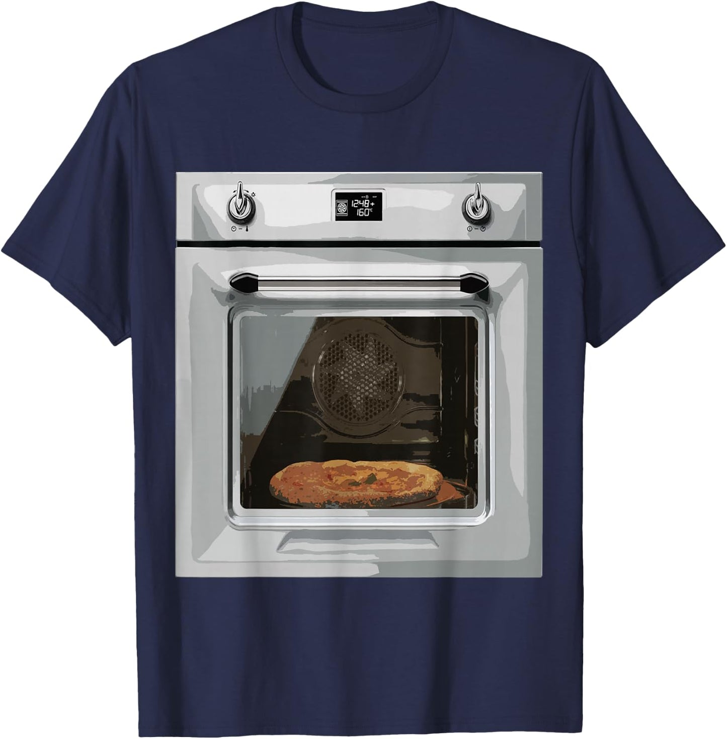 Baking Oven Costume Funny Halloween Silvester Hot Furnace T-Shirt - T-Shirt | Navy