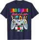 Funny 3rd Grade Teacher Mode On Controller 1st Day Of School T-Shirt - T-Shirt | Navy