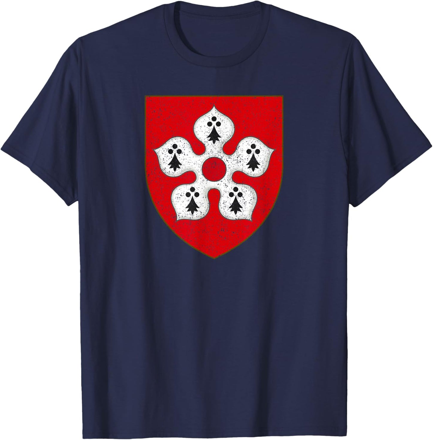 Leicester City Flag East Midlands England T-Shirt - T-Shirt | Navy