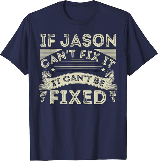 Personalized Jason Fathers Day Forename T-Shirt - T-Shirt | Navy