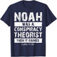 Conservative Funny Christian Noah Was A Conspiracy Theorist T-Shirt - T-Shirt | Navy