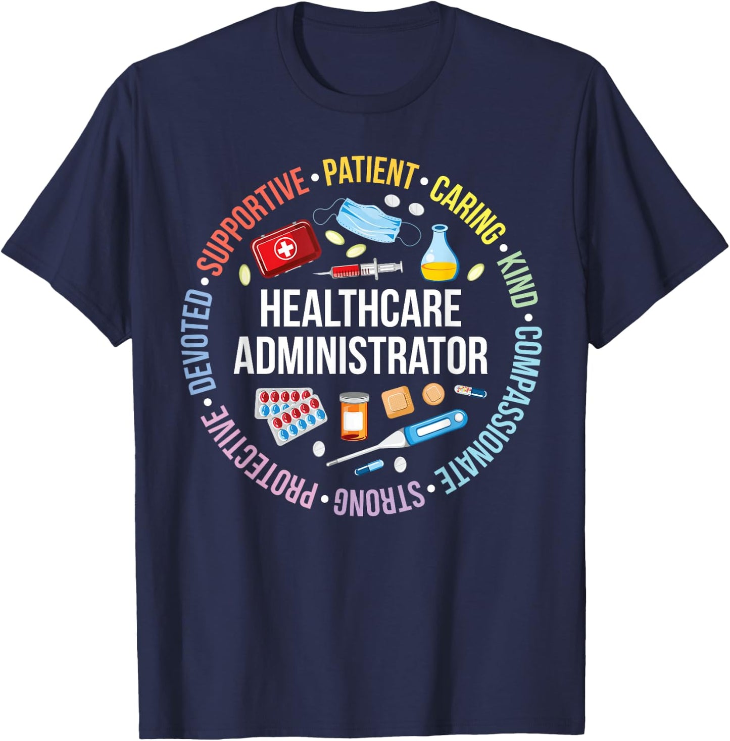 Healthcare Admin Healthcare Administration Black Men's Appreciation T-Shirt - T-Shirt | Navy