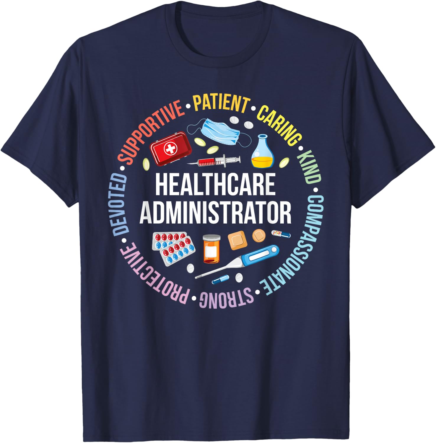 Healthcare Admin Healthcare Administration Black Men's Appreciation T-Shirt - T-Shirt | Navy