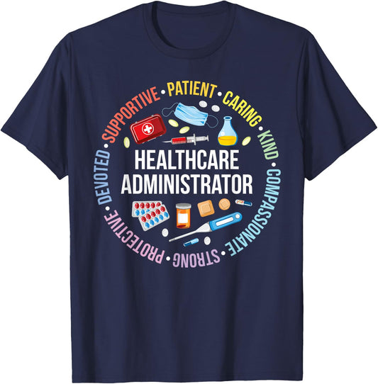 Healthcare Admin Healthcare Administration Black Men's Appreciation T-Shirt - T-Shirt | Navy